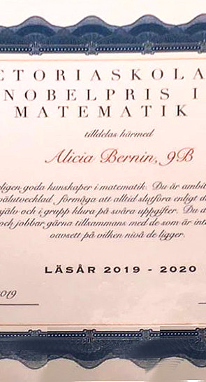 Alicia's diploma