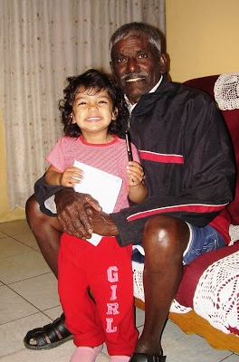 Tessa with granddad
